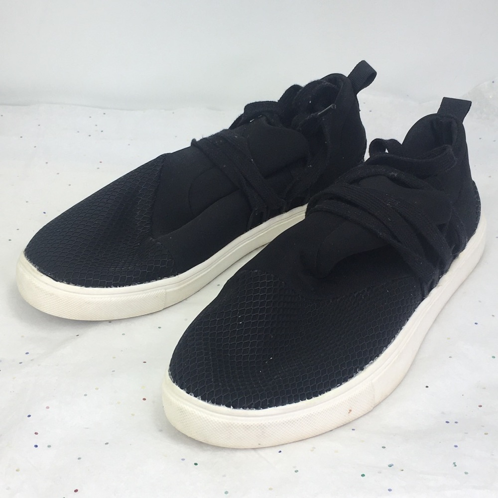 Brash neoprene Drea 7.5 lace up sneakers black